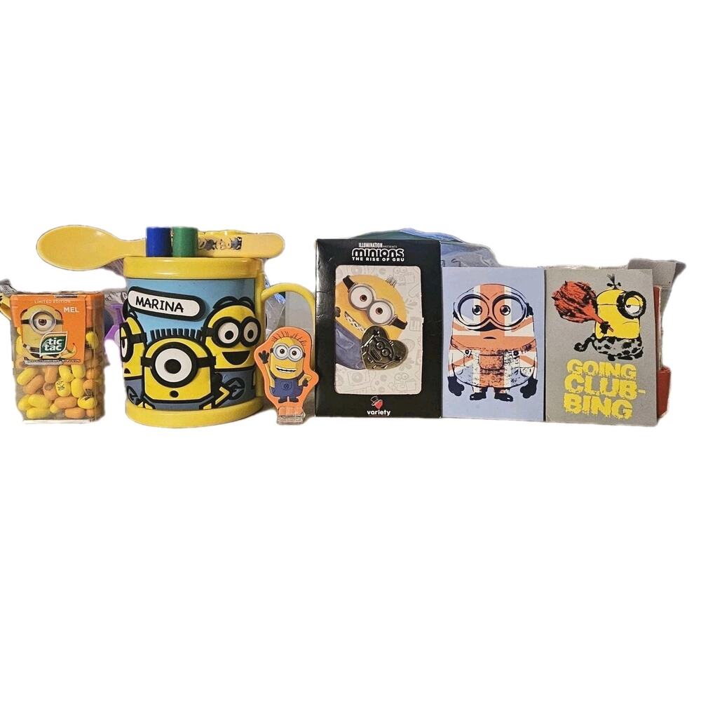 Despicable Me Minion Collectibles Universal Studios Tic Tacs Pin Spoons Markers